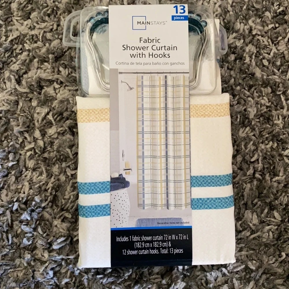 Shower Curtain with Hooks